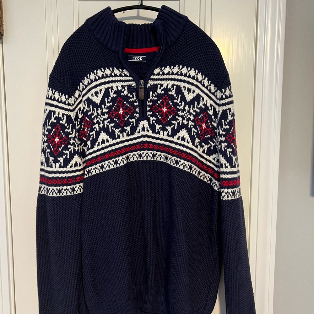 Looks brand new Izod quarter zip sweater Mens L